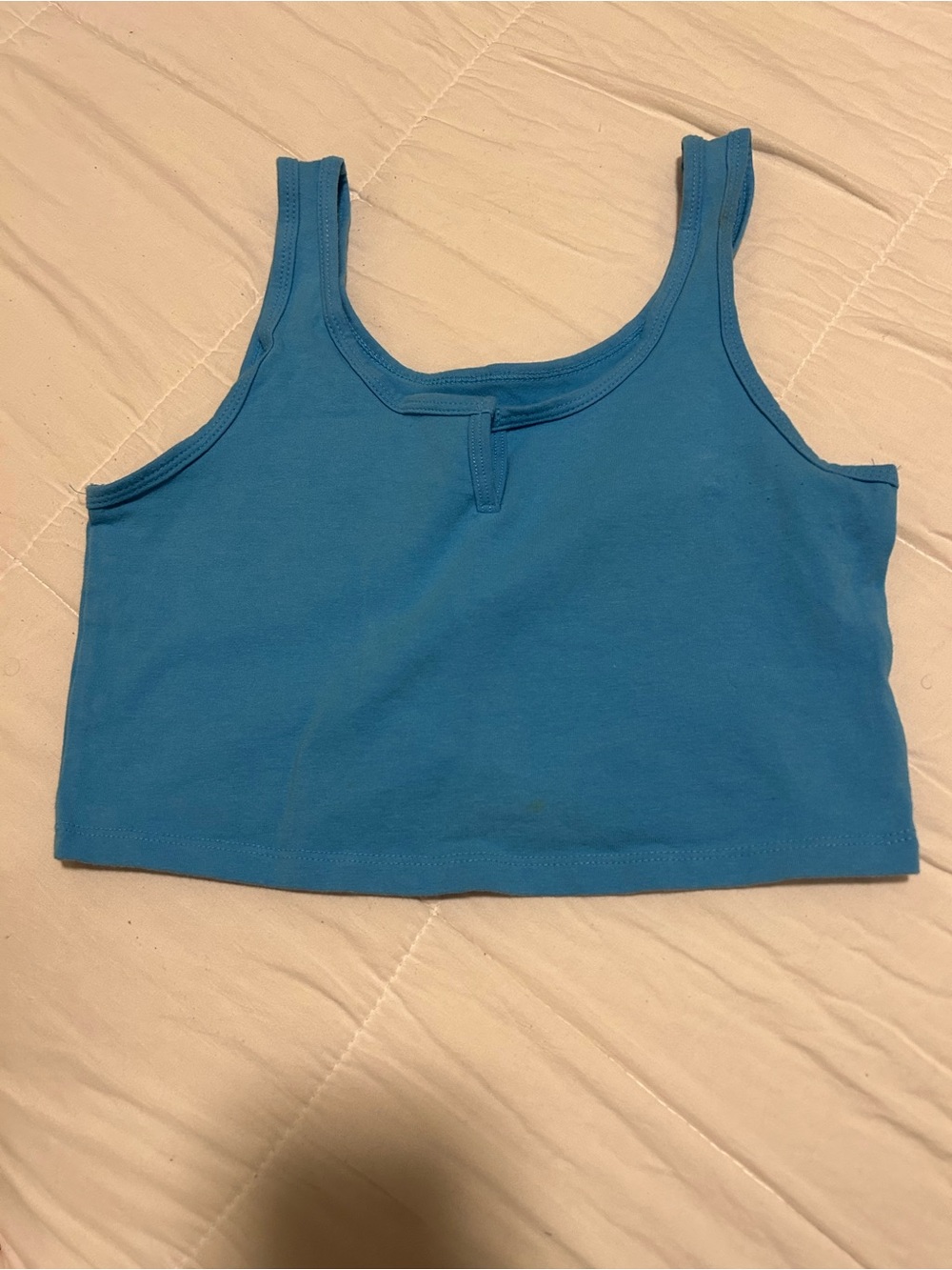 Blue Cropped Tank Top